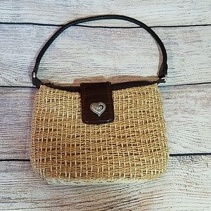 Vintage Brighton basket weave and leather purse